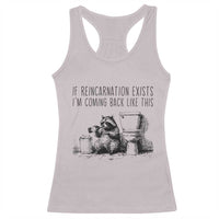 Funny Drunk Raccoon Racerback Tank Top Trashed Panda Meme - Wonder Print Shop