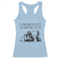 Funny Drunk Raccoon Racerback Tank Top Trashed Panda Meme - Wonder Print Shop