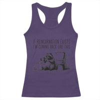 Funny Drunk Raccoon Racerback Tank Top Trashed Panda Meme - Wonder Print Shop