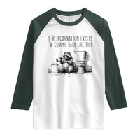 Funny Drunk Raccoon Raglan Shirt Trashed Panda Meme - Wonder Print Shop