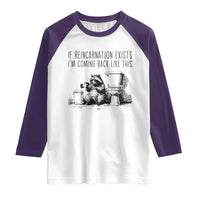 Funny Drunk Raccoon Raglan Shirt Trashed Panda Meme - Wonder Print Shop