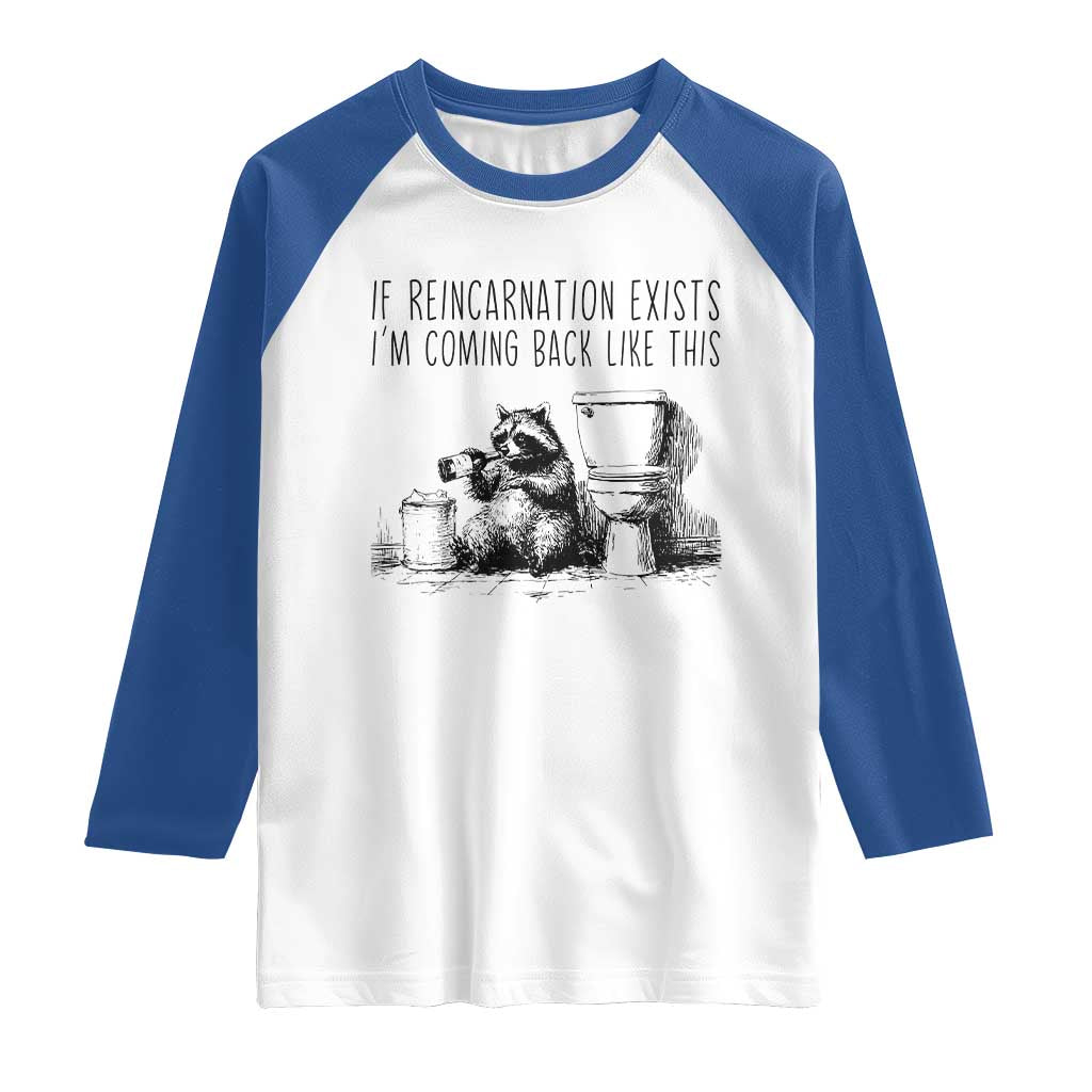 Funny Drunk Raccoon Raglan Shirt Trashed Panda Meme - Wonder Print Shop