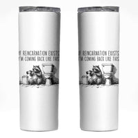 Funny Drunk Raccoon Skinny Tumbler Trashed Panda Meme - Wonder Print Shop