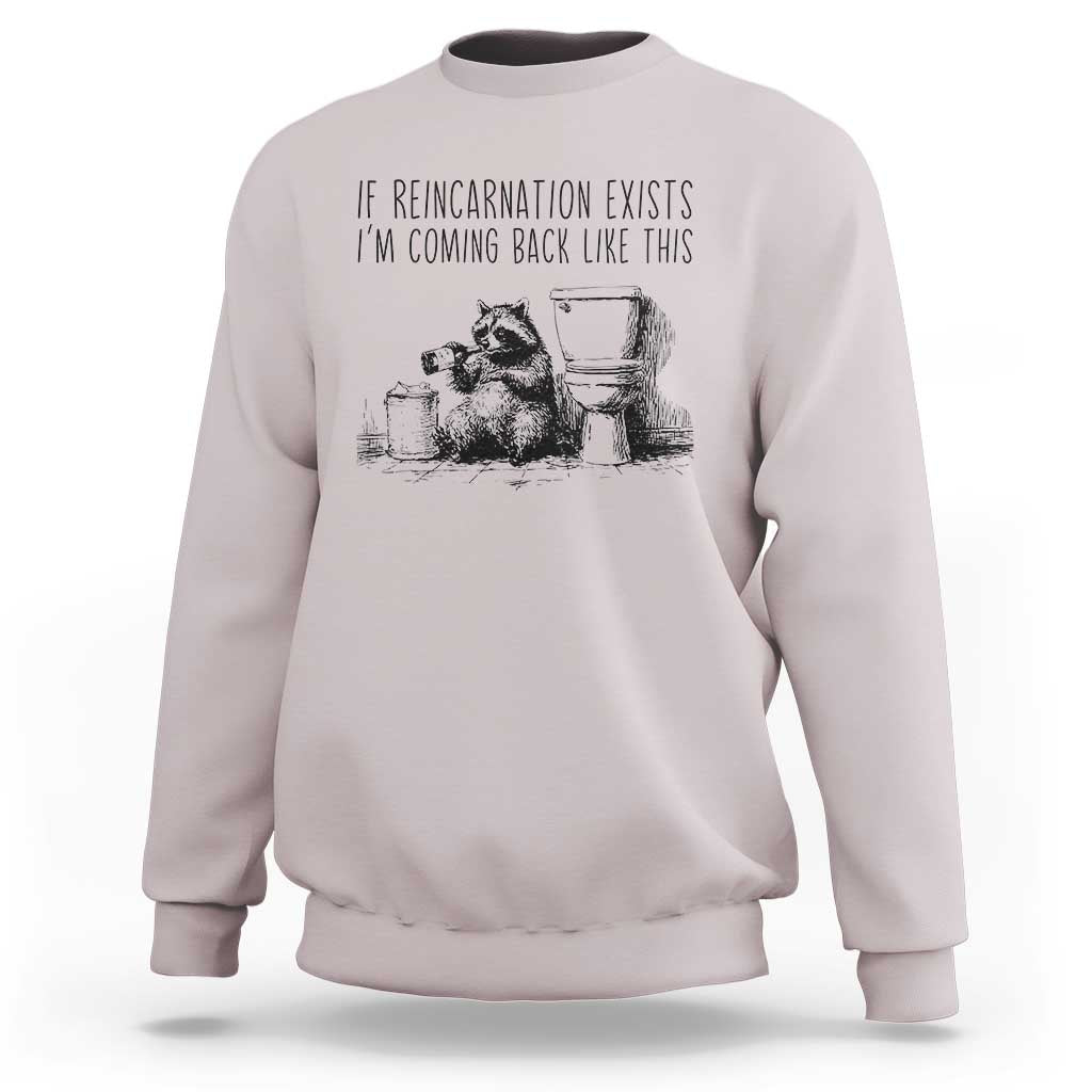 Funny Drunk Raccoon Sweatshirt Trashed Panda Meme - Wonder Print Shop