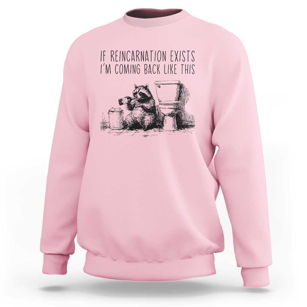 Funny Drunk Raccoon Sweatshirt Trashed Panda Meme - Wonder Print Shop