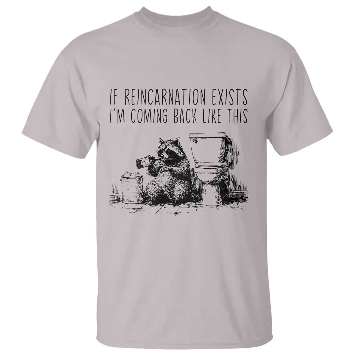 Funny Drunk Raccoon T Shirt Trashed Panda Meme - Wonder Print Shop