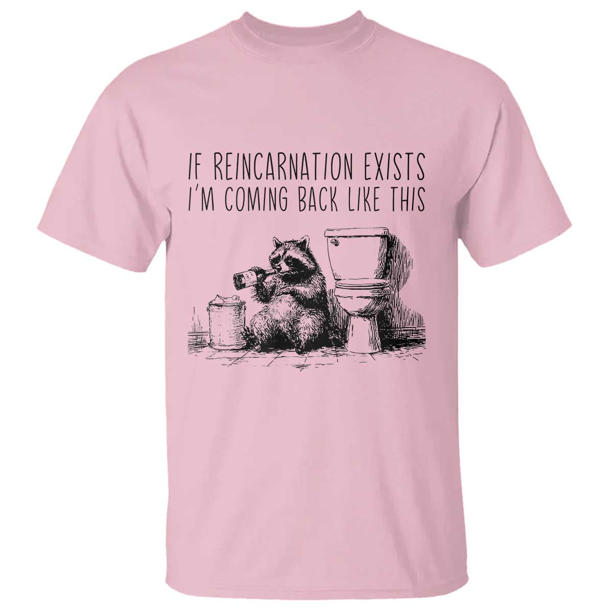 Funny Drunk Raccoon T Shirt Trashed Panda Meme - Wonder Print Shop