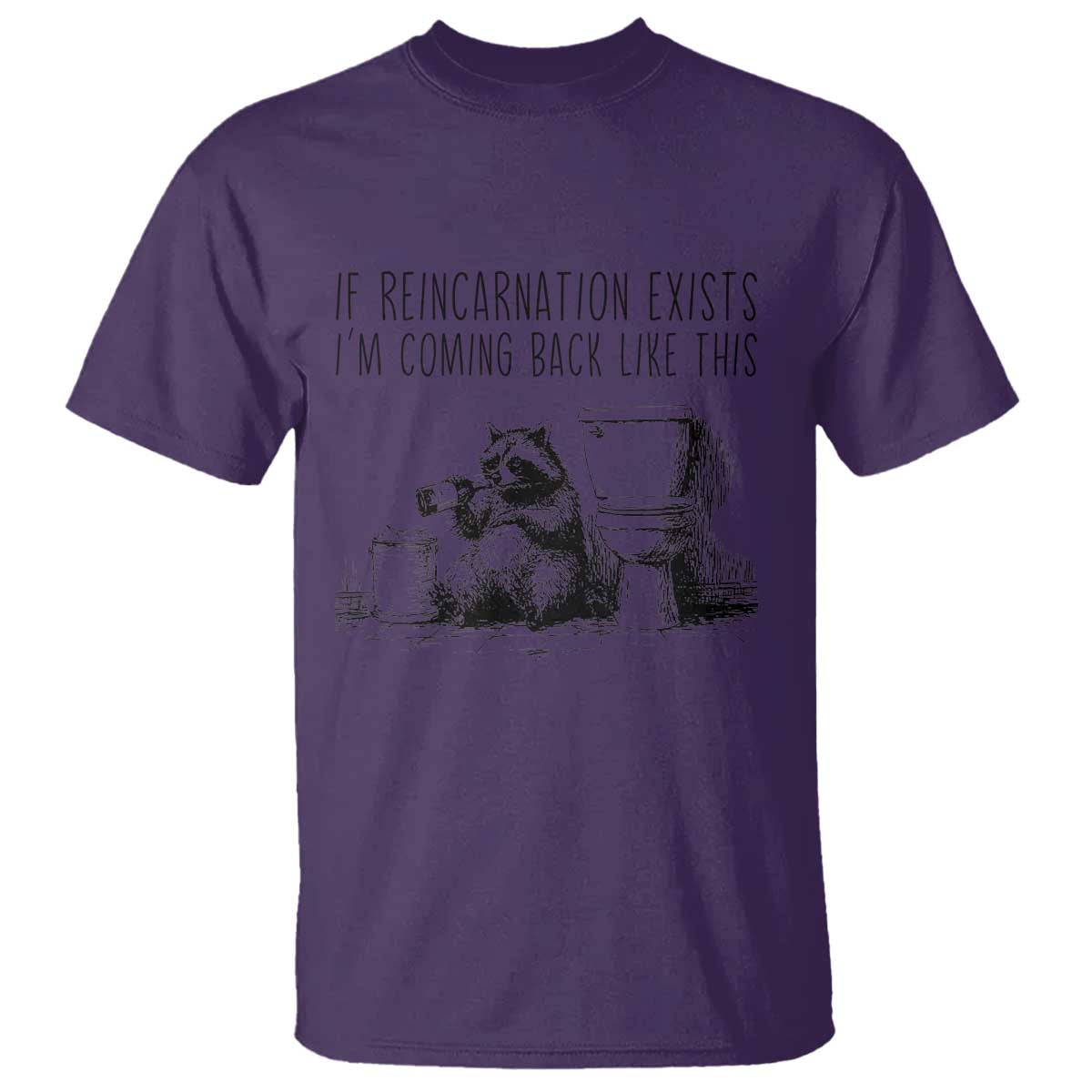 Funny Drunk Raccoon T Shirt Trashed Panda Meme - Wonder Print Shop