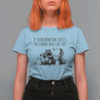 Funny Drunk Raccoon T Shirt For Women Trashed Panda Meme - Wonder Print Shop