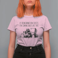 Funny Drunk Raccoon T Shirt For Women Trashed Panda Meme - Wonder Print Shop