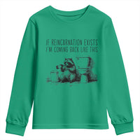 Funny Drunk Raccoon Youth Sweatshirt Trashed Panda Meme - Wonder Print Shop