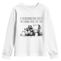 Funny Drunk Raccoon Youth Sweatshirt Trashed Panda Meme - Wonder Print Shop