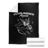 Funny Anti Valentine Throw Blanket Cupid Missed Again - Wonder Print Shop
