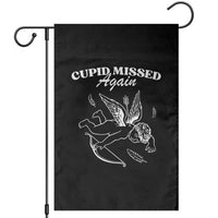 Funny Anti Valentine Garden Flag Cupid Missed Again - Wonder Print Shop