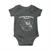 Funny Anti Valentine Baby Onesie Cupid Missed Again - Wonder Print Shop