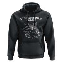 Funny Anti Valentine Hoodie Cupid Missed Again - Wonder Print Shop