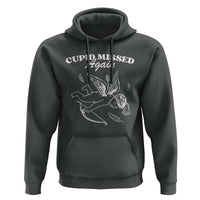 Funny Anti Valentine Hoodie Cupid Missed Again - Wonder Print Shop