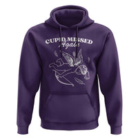 Funny Anti Valentine Hoodie Cupid Missed Again - Wonder Print Shop