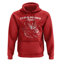 Funny Anti Valentine Hoodie Cupid Missed Again - Wonder Print Shop