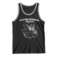 Funny Anti Valentine Tank Top Cupid Missed Again - Wonder Print Shop