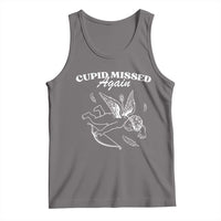 Funny Anti Valentine Tank Top Cupid Missed Again - Wonder Print Shop