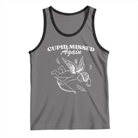 Funny Anti Valentine Tank Top Cupid Missed Again - Wonder Print Shop