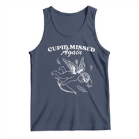 Funny Anti Valentine Tank Top Cupid Missed Again - Wonder Print Shop