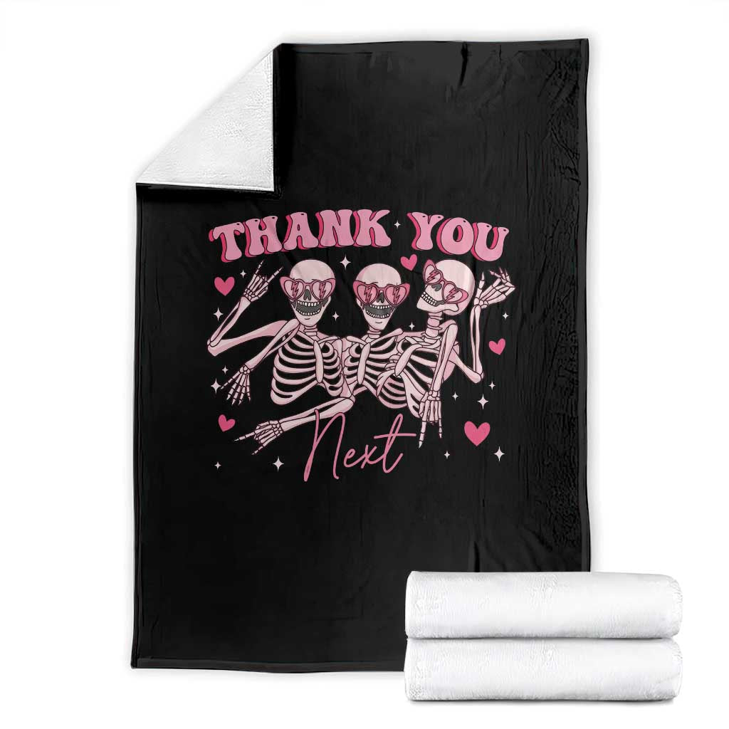 Funny Skeleton Anti Valentines Throw Blanket - Wonder Print Shop