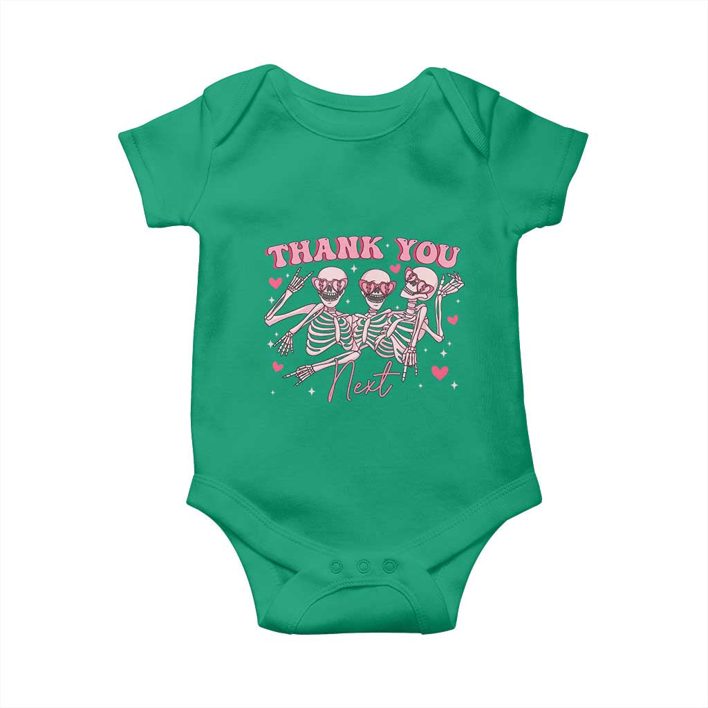 Funny Skeleton Anti Valentines Baby Onesie - Wonder Print Shop