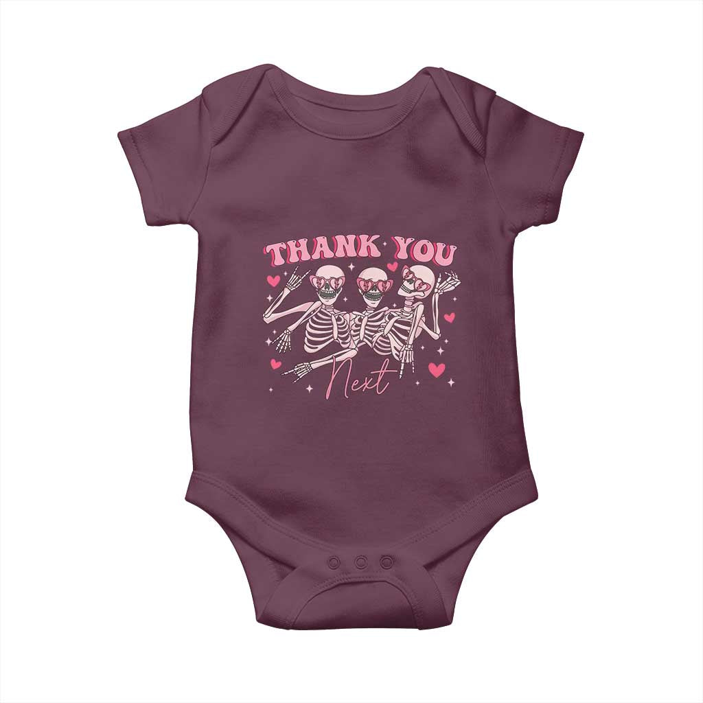 Funny Skeleton Anti Valentines Baby Onesie - Wonder Print Shop
