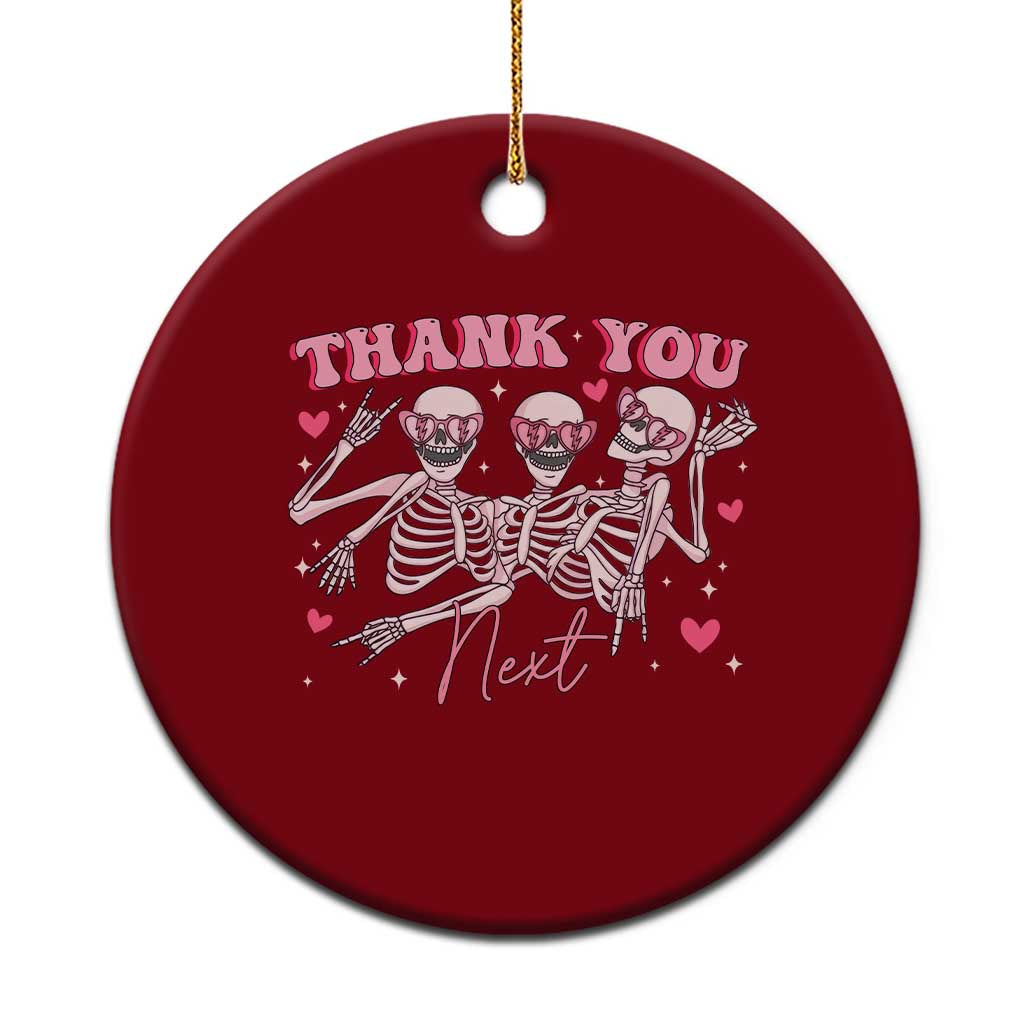 Funny Skeleton Anti Valentines Ceramic Ornament - Wonder Print Shop