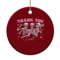Funny Skeleton Anti Valentines Ceramic Ornament - Wonder Print Shop