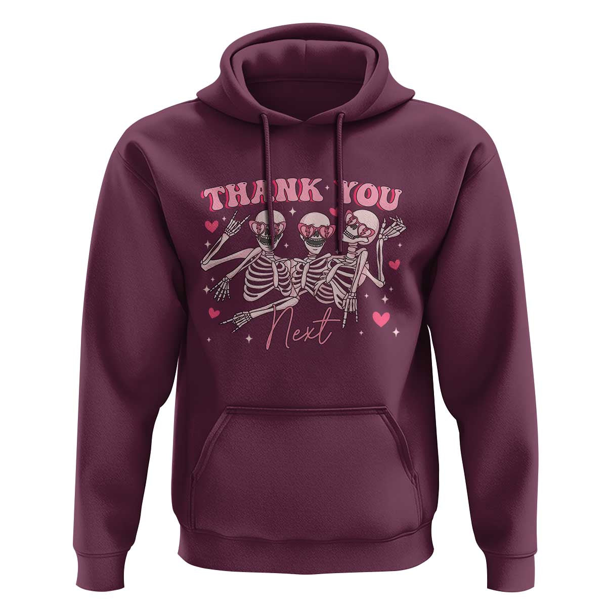 Funny Skeleton Anti Valentines Hoodie - Wonder Print Shop