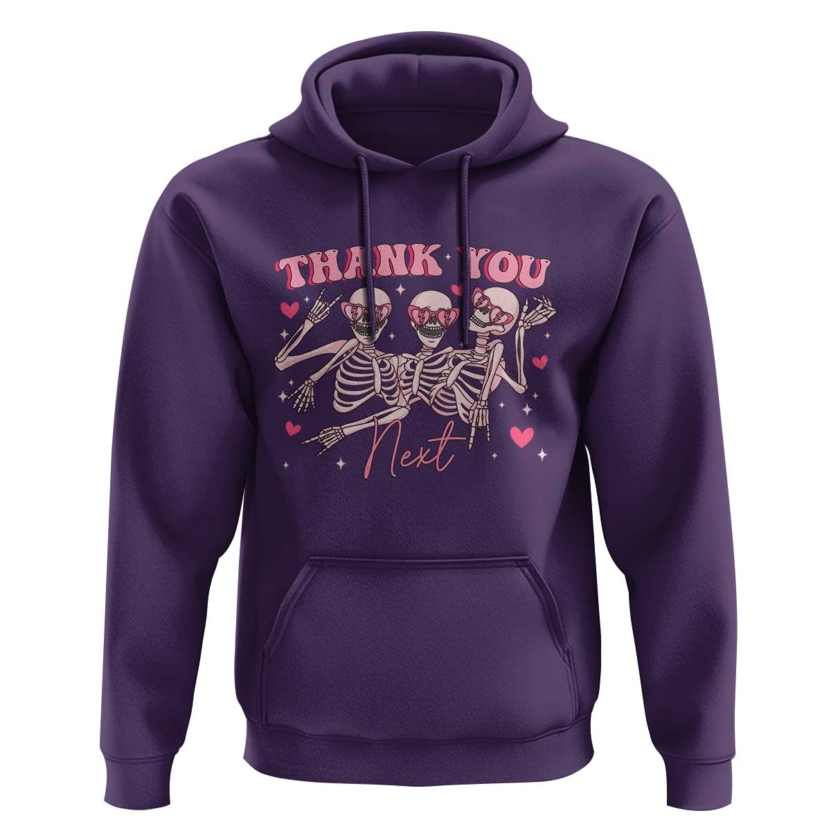 Funny Skeleton Anti Valentines Hoodie - Wonder Print Shop