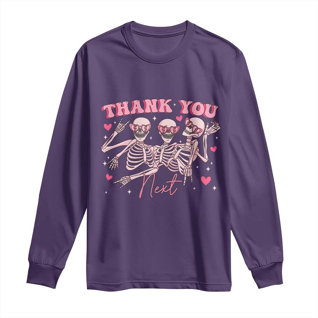 Funny Skeleton Anti Valentines Long Sleeve Shirt - Wonder Print Shop
