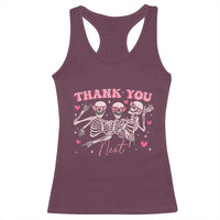 Funny Skeleton Anti Valentines Racerback Tank Top - Wonder Print Shop