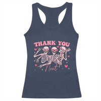 Funny Skeleton Anti Valentines Racerback Tank Top - Wonder Print Shop