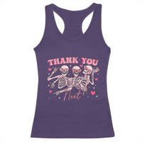Funny Skeleton Anti Valentines Racerback Tank Top - Wonder Print Shop