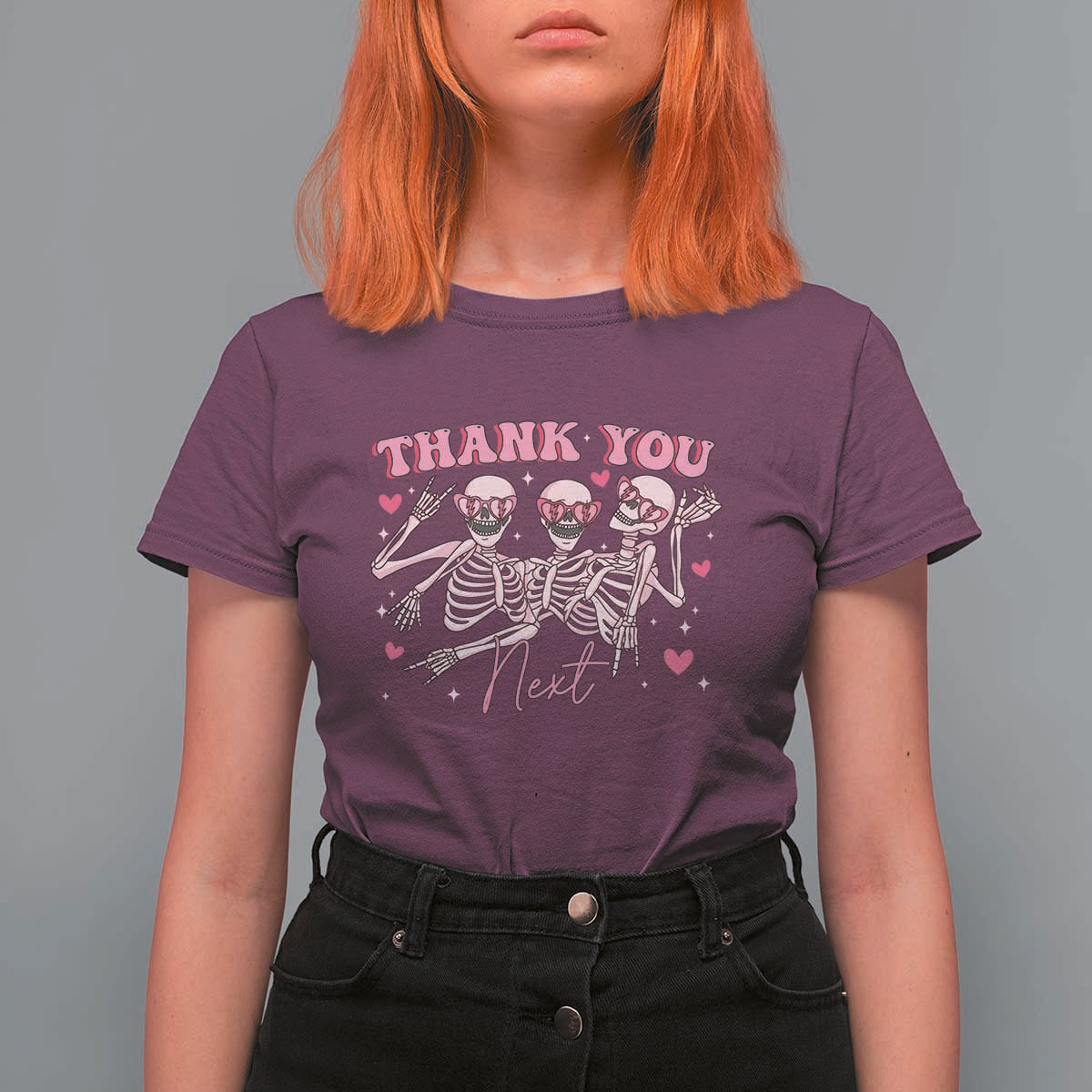 Funny Skeleton Anti Valentines T Shirt For Women - Wonder Print Shop