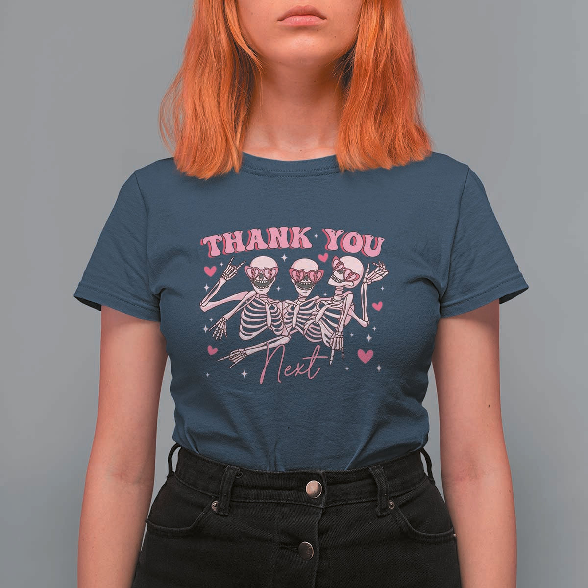 Funny Skeleton Anti Valentines T Shirt For Women - Wonder Print Shop