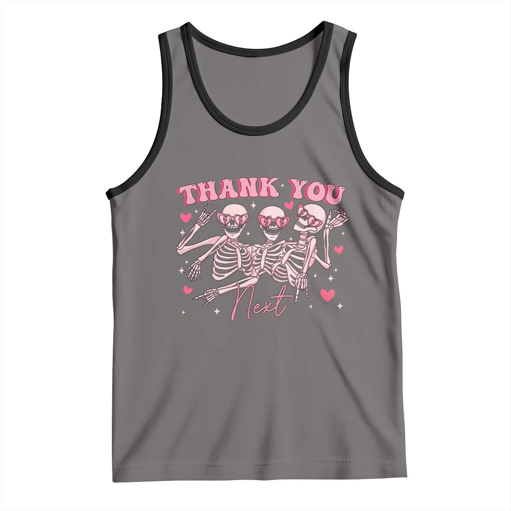 Funny Skeleton Anti Valentines Tank Top - Wonder Print Shop