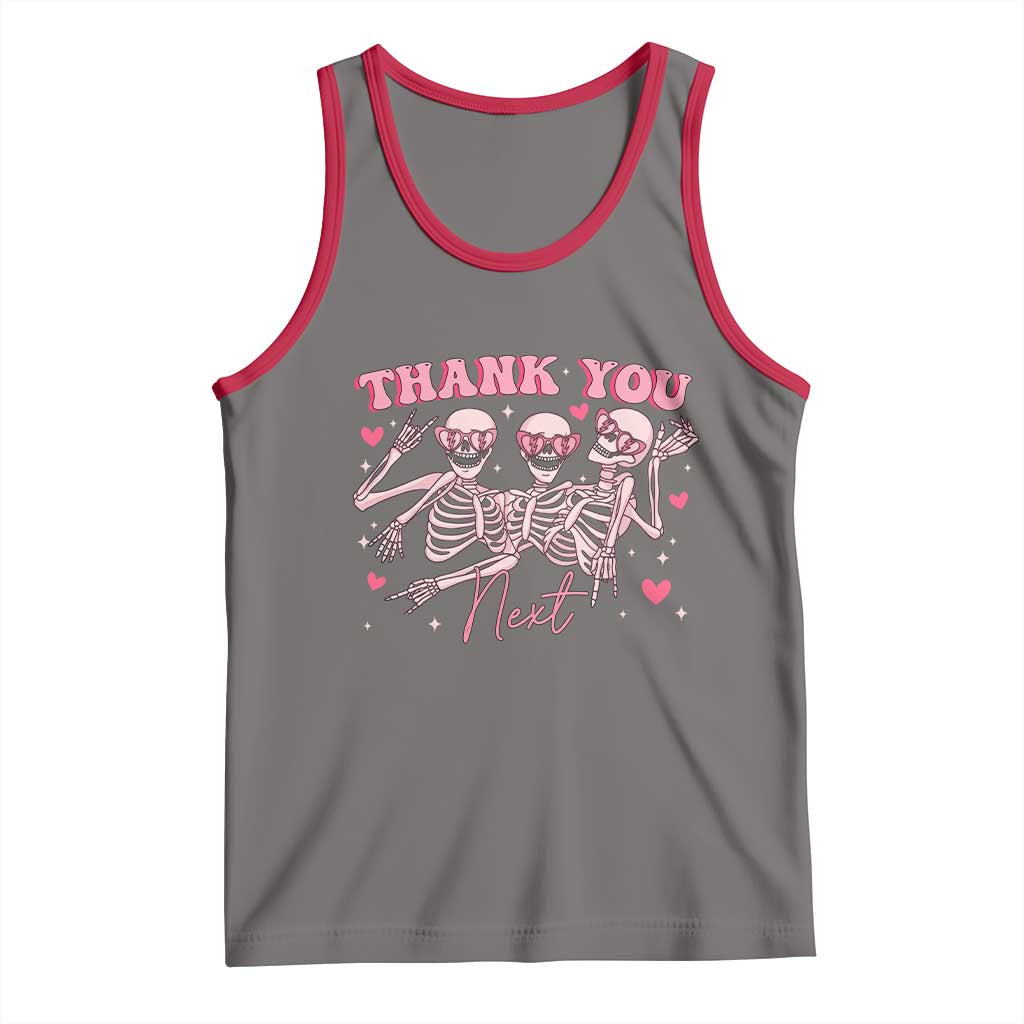 Funny Skeleton Anti Valentines Tank Top - Wonder Print Shop
