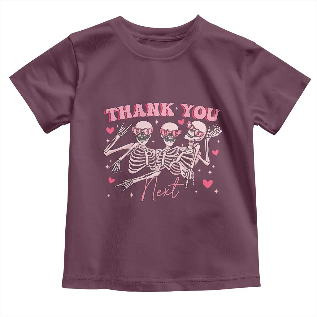 Funny Skeleton Anti Valentines Toddler T Shirt - Wonder Print Shop