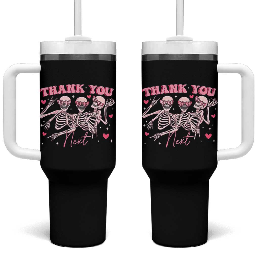 Funny Skeleton Anti Valentines Tumbler With Handle - Wonder Print Shop