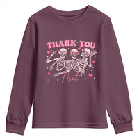 Funny Skeleton Anti Valentines Youth Sweatshirt - Wonder Print Shop