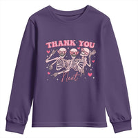 Funny Skeleton Anti Valentines Youth Sweatshirt - Wonder Print Shop