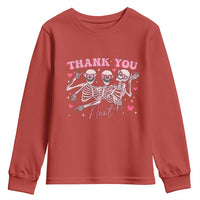 Funny Skeleton Anti Valentines Youth Sweatshirt - Wonder Print Shop