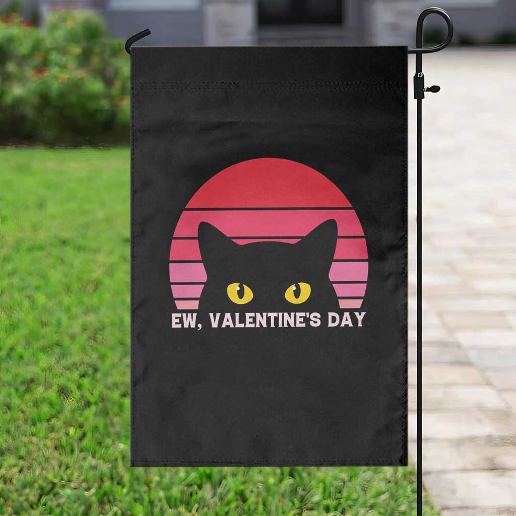 Funny Black Cat Anti Valentine Meme Garden Flag - Wonder Print Shop