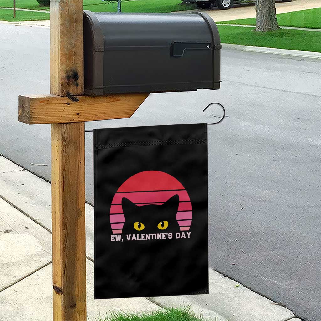 Funny Black Cat Anti Valentine Meme Garden Flag - Wonder Print Shop