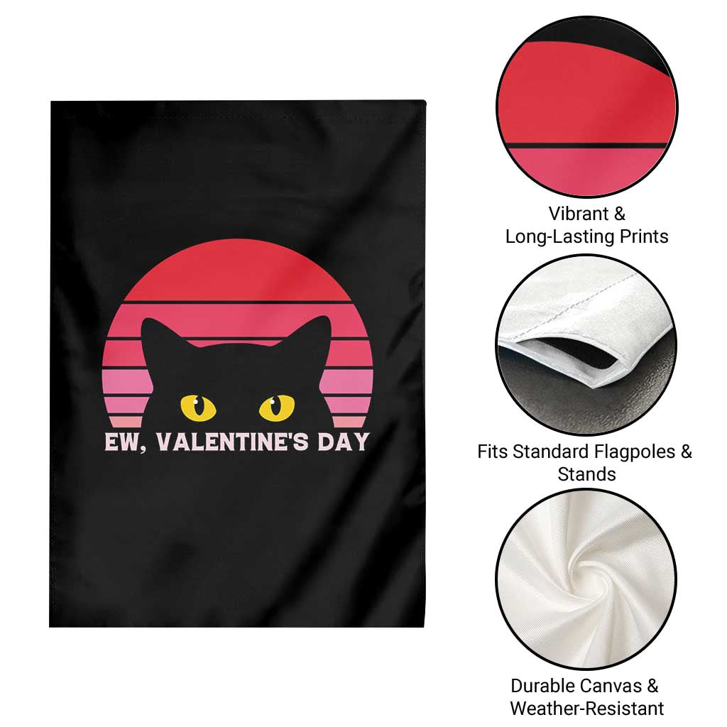 Funny Black Cat Anti Valentine Meme Garden Flag - Wonder Print Shop